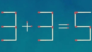 Test de inteligență | 3+3=5 este greșit! Corectați egalitatea, mutând un singur băț!