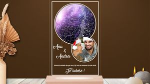 P. Lampa LED Personalizată – Sky Map: O Hartă a Stelelor, Transformată într-un Cadou Unic