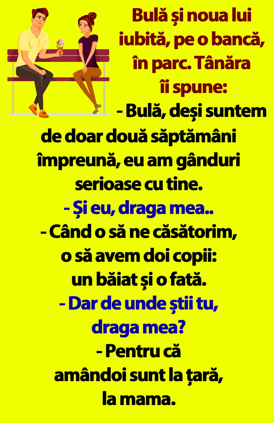 bula si iubita banc