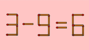 Test de inteligență | Mutați un singur chibrit, pentru a corecta 3 - 9 = 6