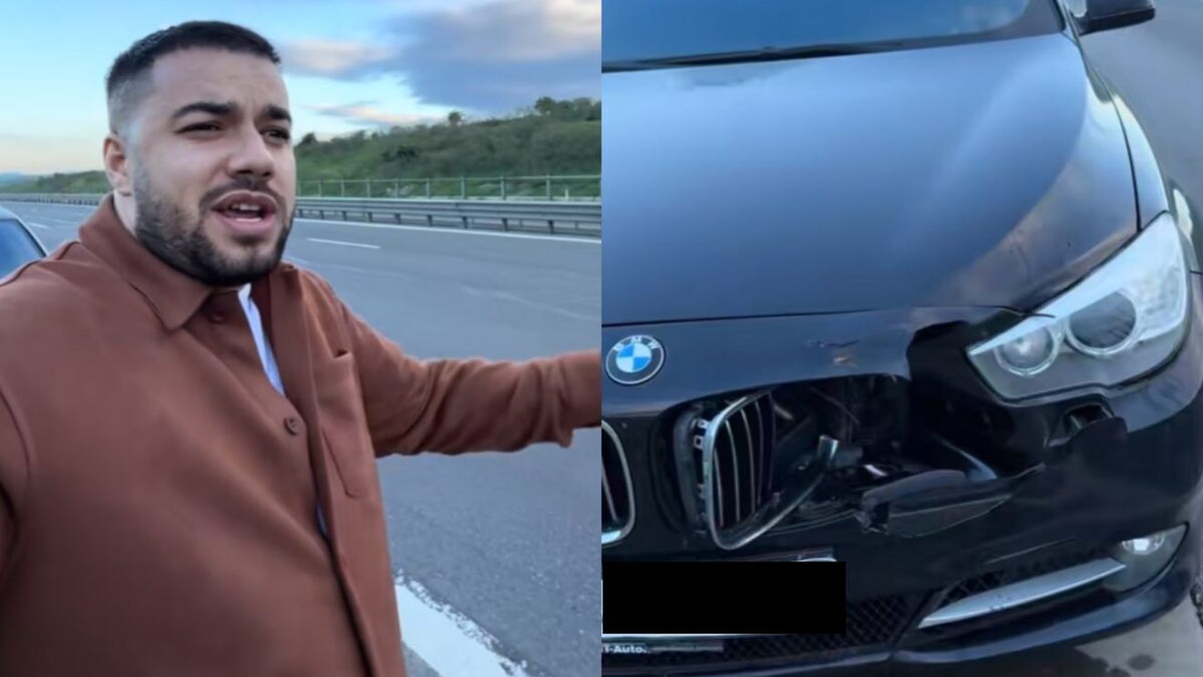 Culiță Sterp, implicat într-un accident rutier pe autostradă. Și-a avariat grav bolidul de lux: ”S-a dus!”