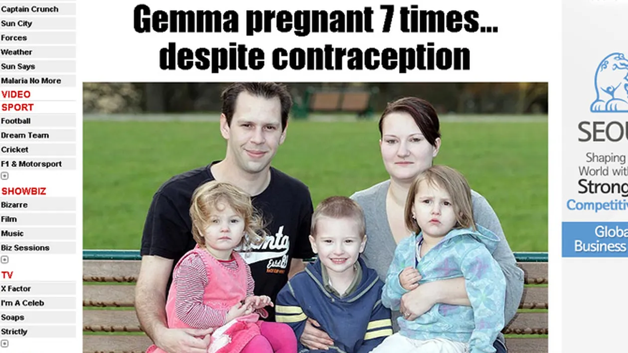 A ramas gravida de sapte ori, cu toate ca se proteja de fiecare data cand facea sex