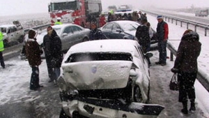 Accident in lant la iesirea din Constanta