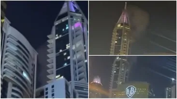 Panică în Dubai! Zgârie-nori, în flăcări: mai multe clădiri au fost evacuate de urgență