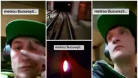 Ce s-a putut observa la tânărul care a călătorit pe tamponul metroului între stațiile Pipera și Berceni. „Cascadorul” e căutat de Poliție