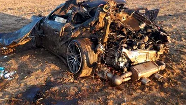 Accident suspect în Dâmbovița! Un șofer a fost găsit mort într-un Porsche, iar lângă el era o sumă mare de bani