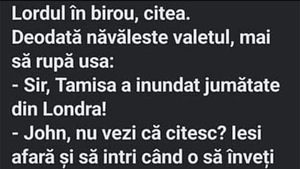 BANC | Lordul apatic și valetul panicat