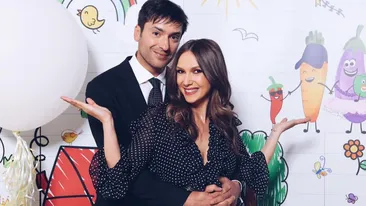 Adela Popescu și Radu Vâlcan și-au botezat astăzi băiețelul, pe micuțul Andrei