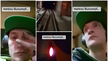 Ce s-a putut observa la tânărul care a călătorit pe tamponul metroului între stațiile Pipera și Berceni. „Cascadorul” e căutat de Poliție