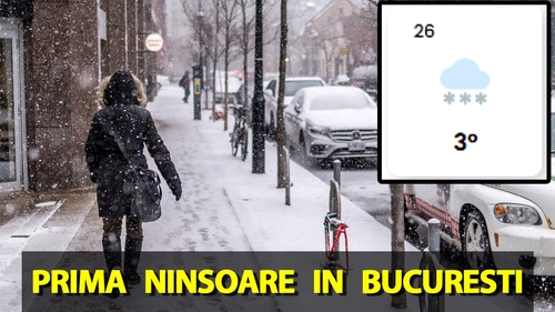 Mai repede decât ne așteptam! Pe ce dată ninge prima dată în București, potrivit meteorologilor EaseWeather
