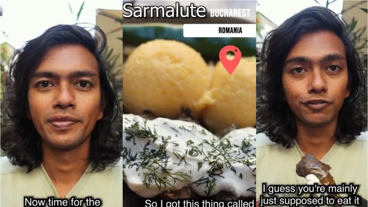 Cum a reacționat acest turist american după ce a gustat pentru prima oară sarmale în București