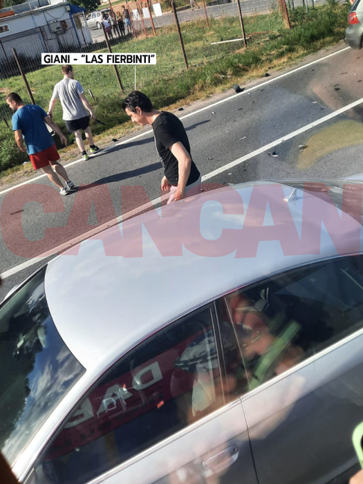 Giani din Las Fierbinți, la locul accidentului