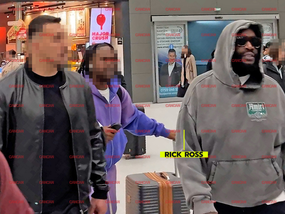 Rick Ross și staff-ul lui, la aeroport