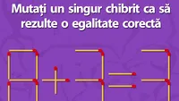 Test de inteligență cu 10 întrebări | Prima: Mutați un singur chibrit ca să transformați 8+3=3 într-o egalitate adevărată!