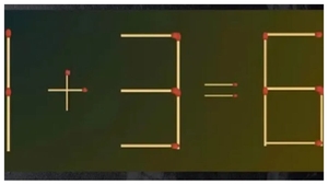 Test IQ | Mută un singur băț de chibrit pentru a rezolva ecuația 1+3=6