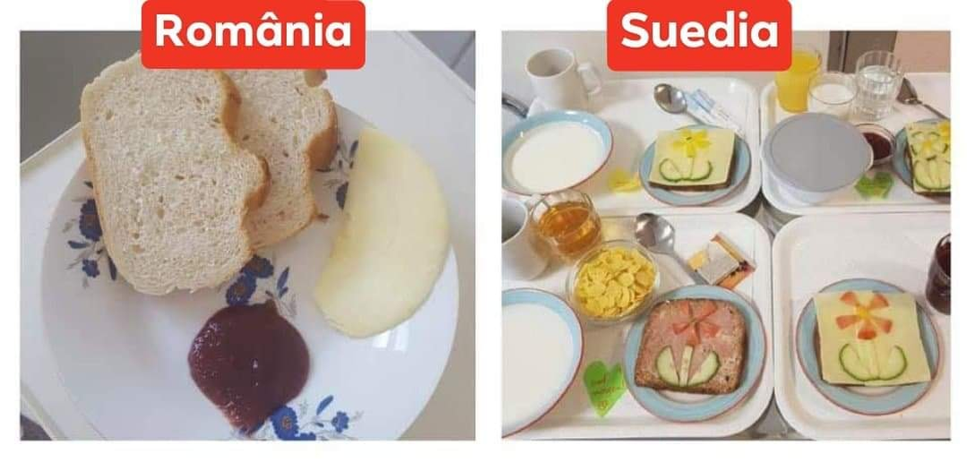 Galerie foto scandaloasă | Cum arată micul dejun în spitalele din România și cum arată în cele din restul țărilor din Europa