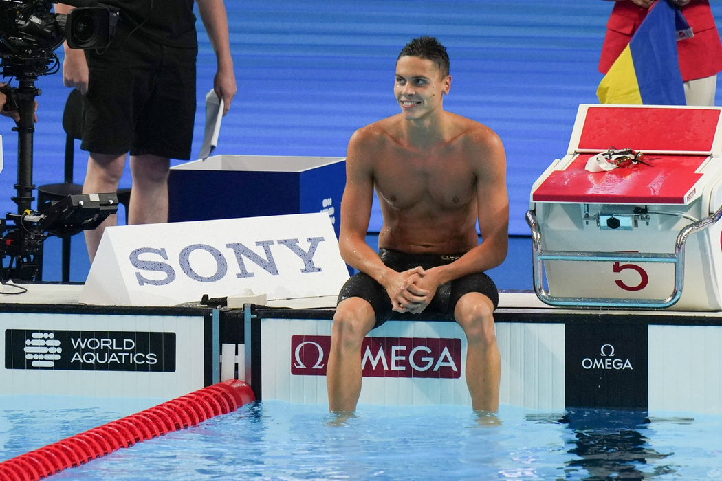 Campionul Romând la înot, David Popovici