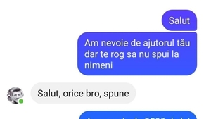 BANC | "Am nevoie de 2.500 de lei pentru două luni, mă poți ajuta?"