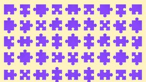 Test de inteligență | Care bucată de puzzle nu se potrivește? Este una singură