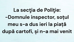 BANCUL DE LUNI | O femeia și-a dat soțul dispărut