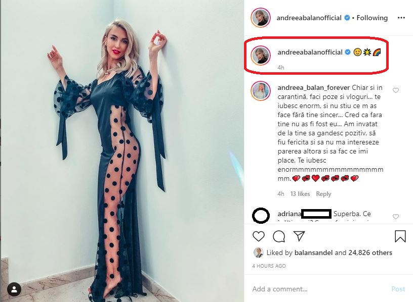 Cântăreața Andreea Bălan și-a surprins apropiații și fanii cu o fotografie de album extrem de ispititoare © Instagram