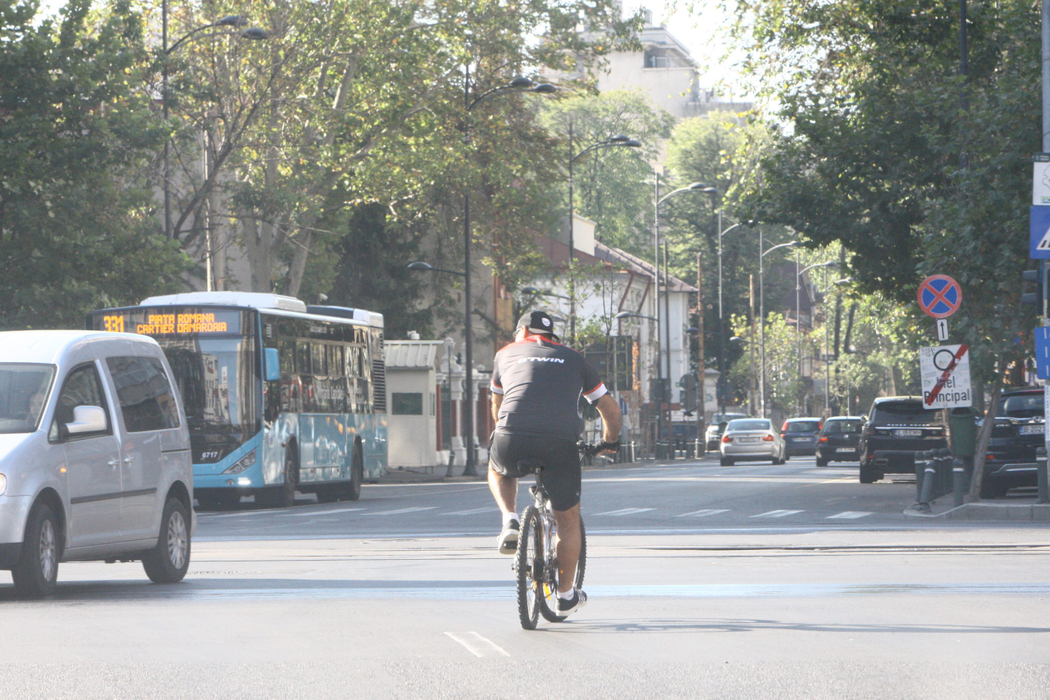 Marian Alecu a ieșit la o tură cu bicicleta prin București