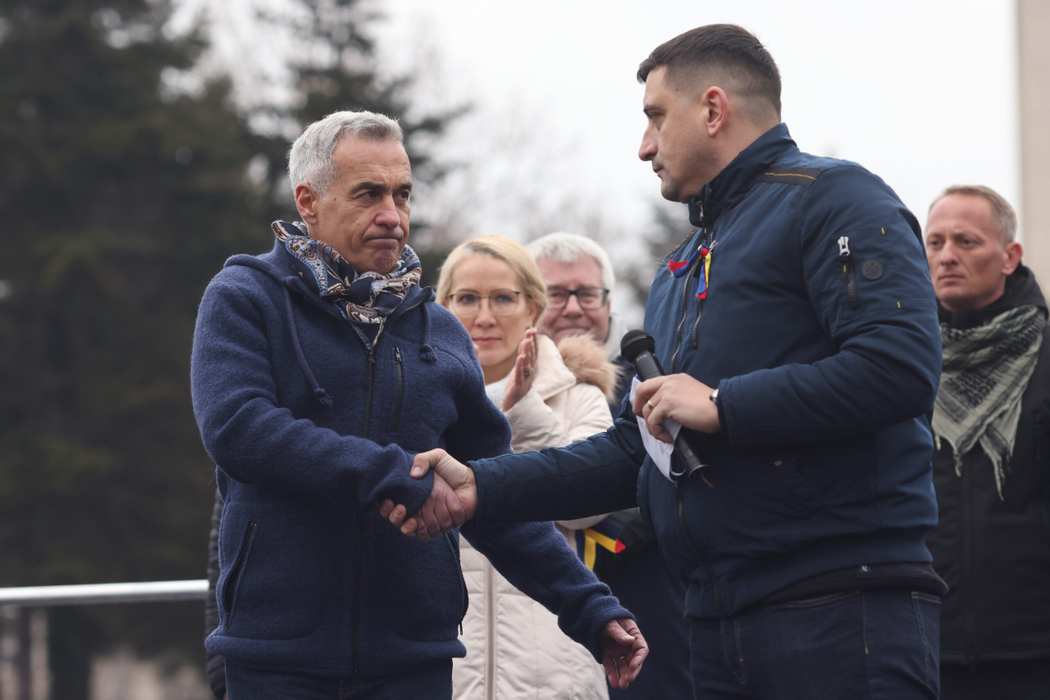 Călin Georgescu și George Simion/ Sursa foto: Inquam Photos/ George Calin