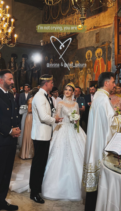 Ivona și soțul ei la cununia religioasă/ Foto: Instagram