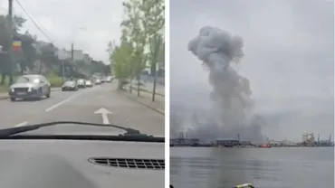 Autoevacuare în masă în apropierea Portului Constanța după explozie! Zeci de persoane părăsesc zona
