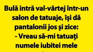 BANC | Bulă intră val-vârtej într-un salon de tatuaje