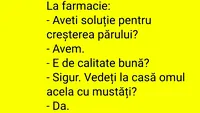 BANCUL ZILEI | La farmacie: Aveți soluție pentru creșterea părului?