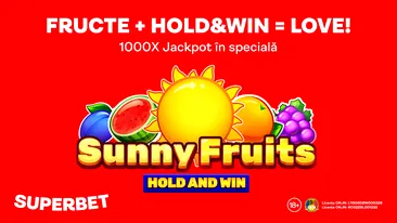 Clasicele fructe se combină perfect cu speciala Hold and Win în Super Sunny Fruits!