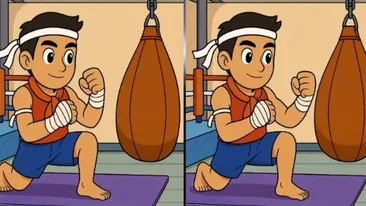 Test de perspicacitate | Identificați toate cele 3 diferențe între cei doi sportivi din cele două imagini
