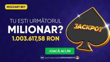 (P) Jackpotul de peste 1.000.000 RON de la Mozzart Bet așteaptă să fie câștigat! Tu poți fi următorul milionar din România