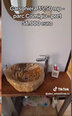 Garsoniera atipică din Cișmigiu /Foto: TikTok