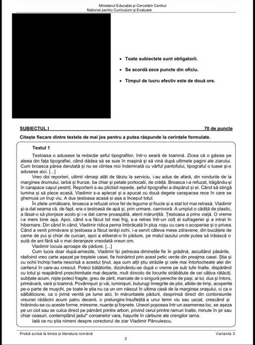Avem subiectele de la Evaluarea Națională 2026. Ce au primit elevii la examen