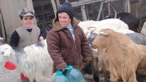 În Argeş trăieşte o familie în miniatură! Costica si Constanta cresc 23 de capre!