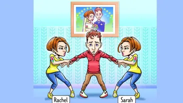 Test de inteligență | Una dintre aceste surori gemene e nevasta bărbatului din imagine. Care?