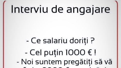 BANC | Interviu de angajare: „Ce salariu doriți?”