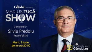 Marius Tucă Show începe marți, 2 iunie, de la ora 20.00, live pe Gândul. Invitat: Gen (R) Silviu Predoiu