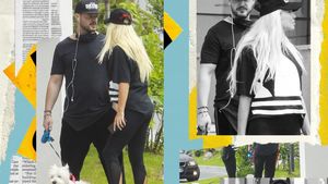 Avem primele imagini cu Victor Slav și noua iubită + câinele, la plimbare ca o adevărată familie
