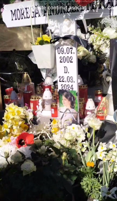 Mormântul Andreei Morega, studenta ucisă la Timișoara / Foto: Captură Video