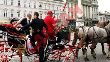 Mireasa dusa cu caleasca la altar, la Arad