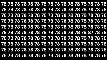 Iluzie optică virală | Găsește numărul '87' ascuns printre '78' în doar 7 secunde!