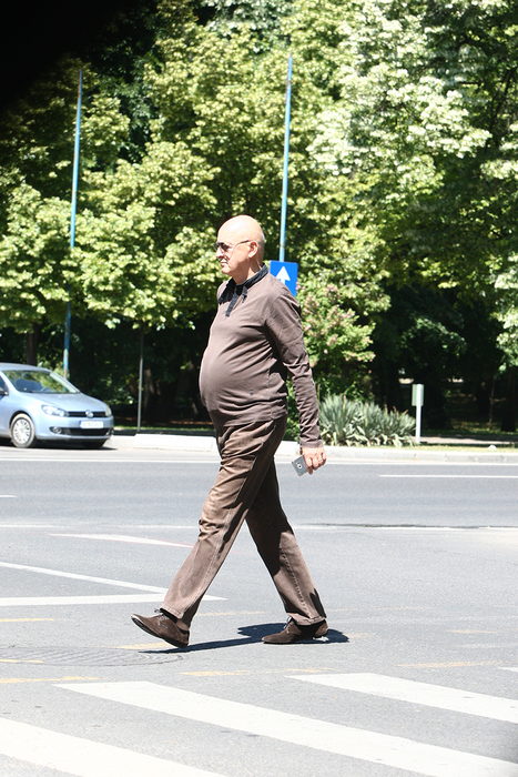Cu telefonul și cheile mașinii în mâini, Tatulici traversează