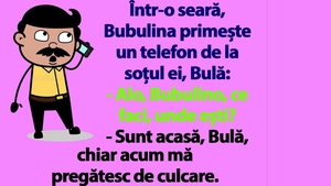 BANC | "Sunt acasă, Bulă, mă pregătesc de culcare"