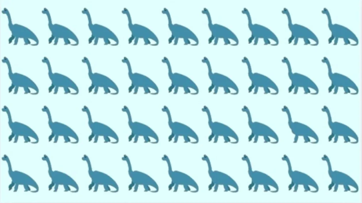 TEST IQ | Unul dintre acești 36 de dinozauri este diferit de ceilalți. Geniile îl găsesc în 4 secunde