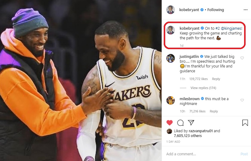 Ce mesaj a postat Kobe Bryant pe Twitter înainte să moară