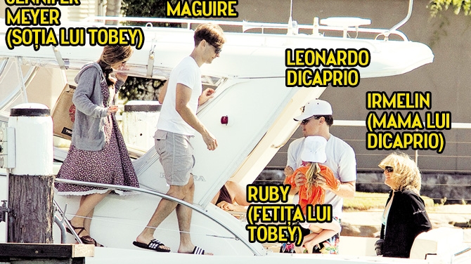 Leonardo Dicaprio prefera compania mamicii in vacanta! Are grija de copiii altora