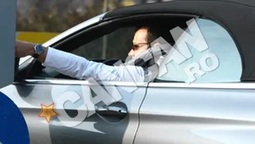 Mihai Morar, calm si relaxat dupa doua cafele mari, la volanul noii sale bijuterii pe patru roti!